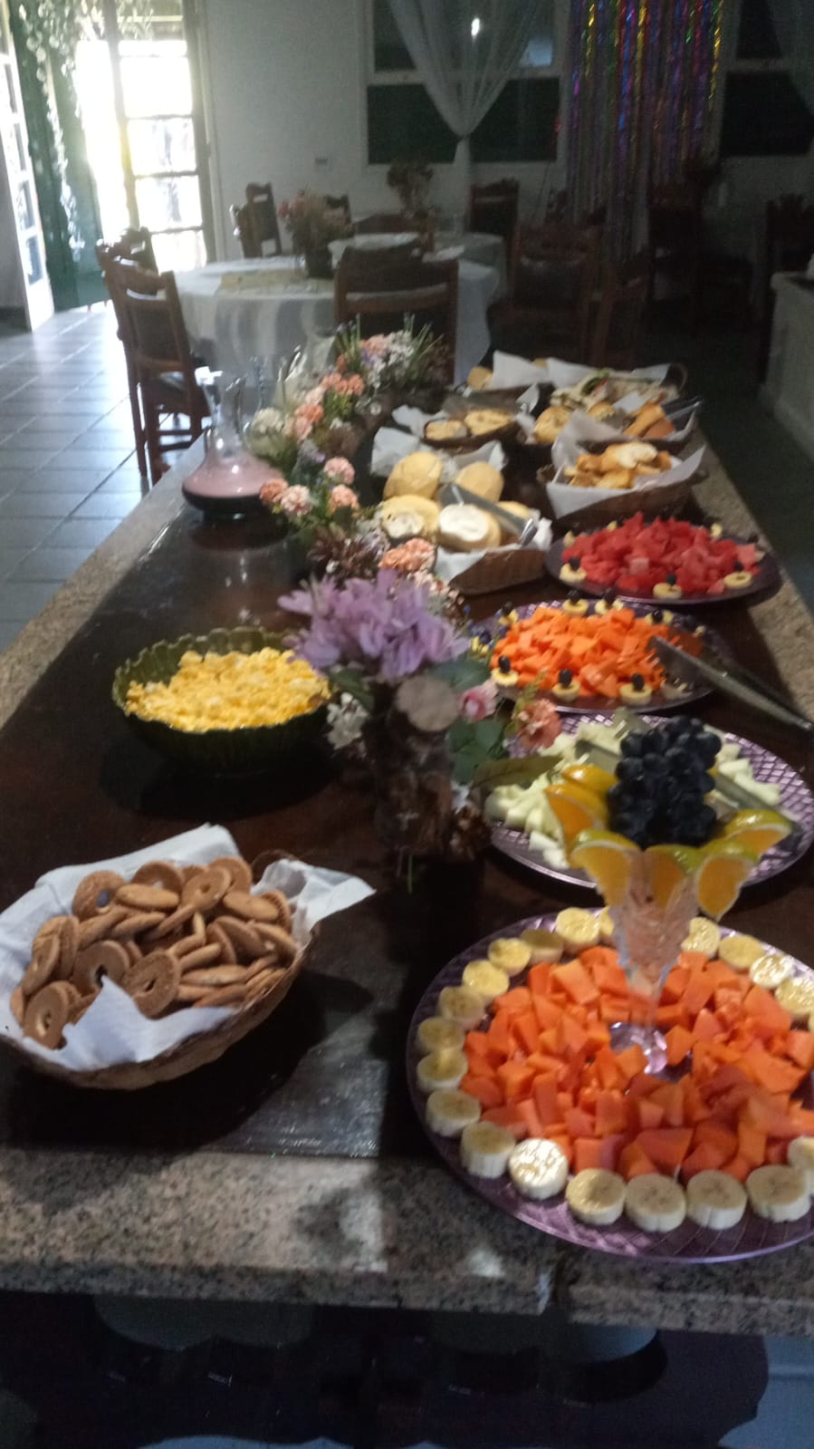 Café da manhã da Pousada Naturista Nudista Liberal RamaNat